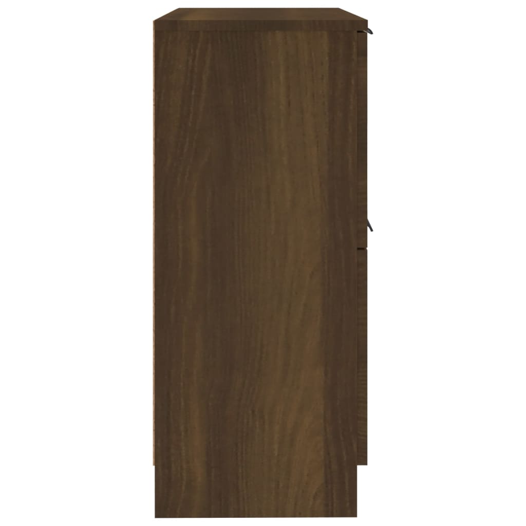 Servante, 2 buc., stejar maro, 30x30x70 cm, lemn prelucrat Lando - Lando