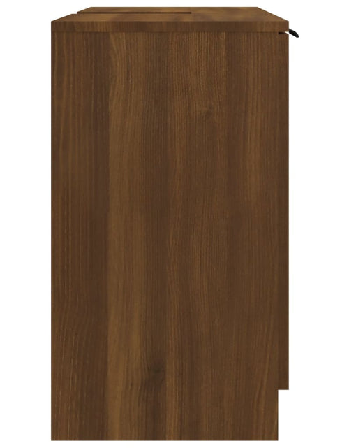Încărcați imaginea în vizualizatorul Galerie, Dulap de baie, stejar maro, 64,5x33,5x59 cm, lemn prelucrat - Lando

