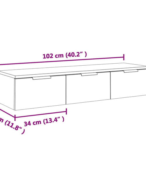 Загрузите изображение в средство просмотра галереи, Dulap de perete, stejar fumuriu, 102x30x20 cm, lemn compozit Lando - Lando
