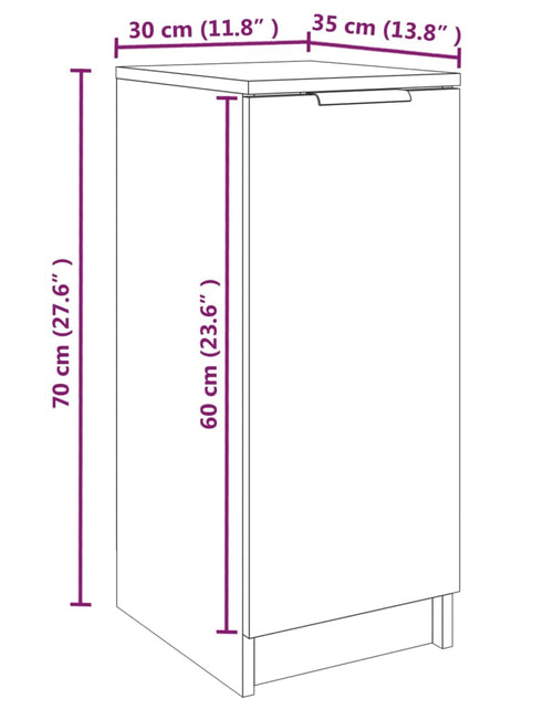 Încărcați imaginea în vizualizatorul Galerie, Pantofar, stejar fumuriu, 30x35x70 cm, lemn compozit - Lando
