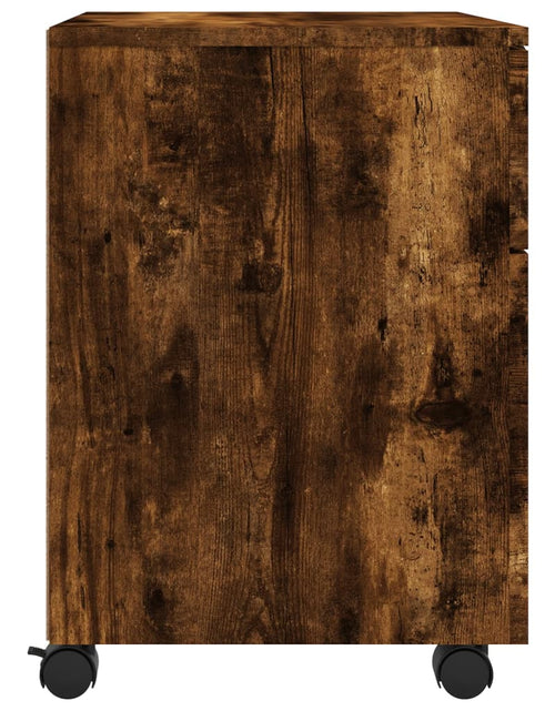 Загрузите изображение в средство просмотра галереи, Fișet mobil cu roți, stejar fumuriu, 45x38x54 cm lemn prelucrat Lando - Lando
