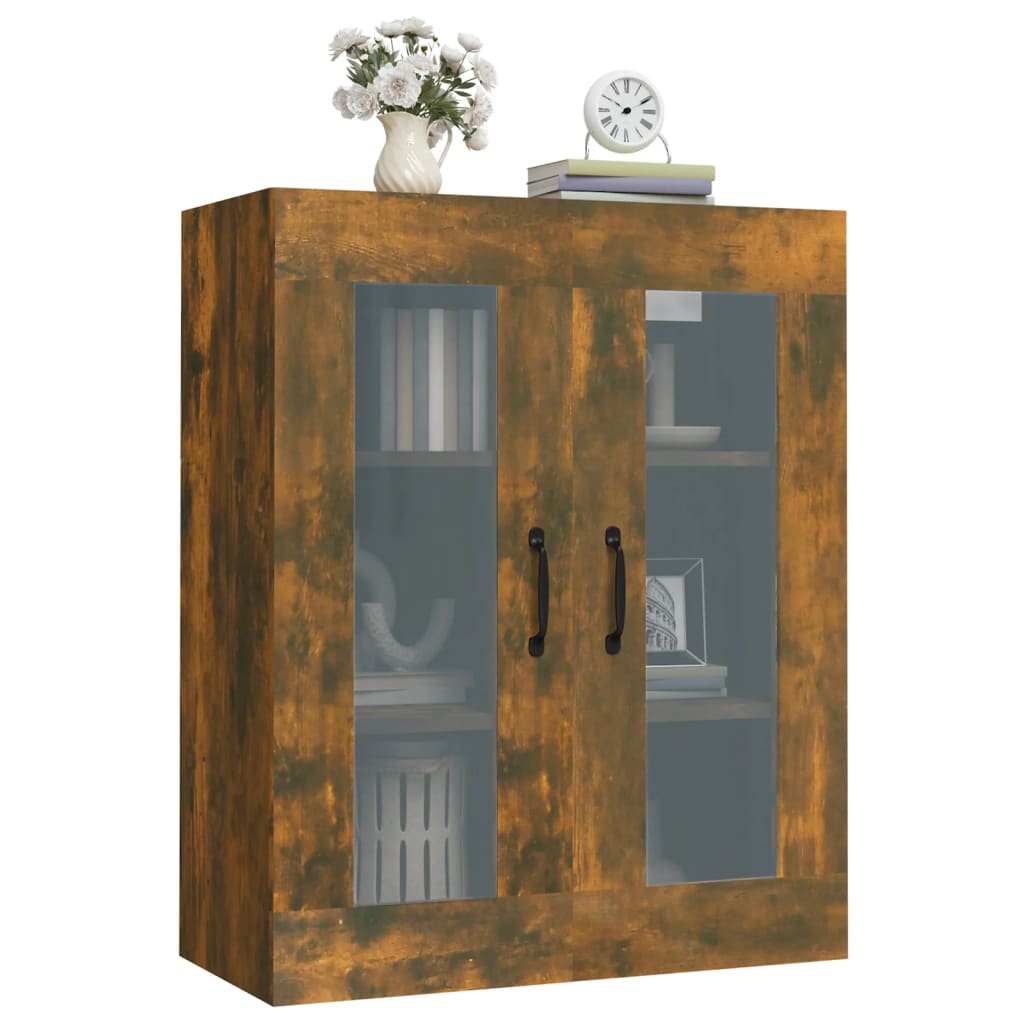 Dulap de perete suspendat, stejar fumuriu, 69,5x34x90 cm Lando - Lando