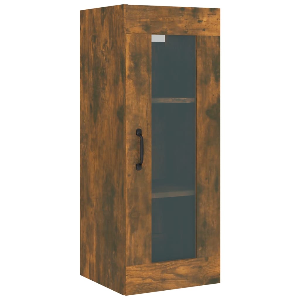 Dulap de perete suspendat, stejar fumuriu, 34,5x34x90 cm Lando - Lando