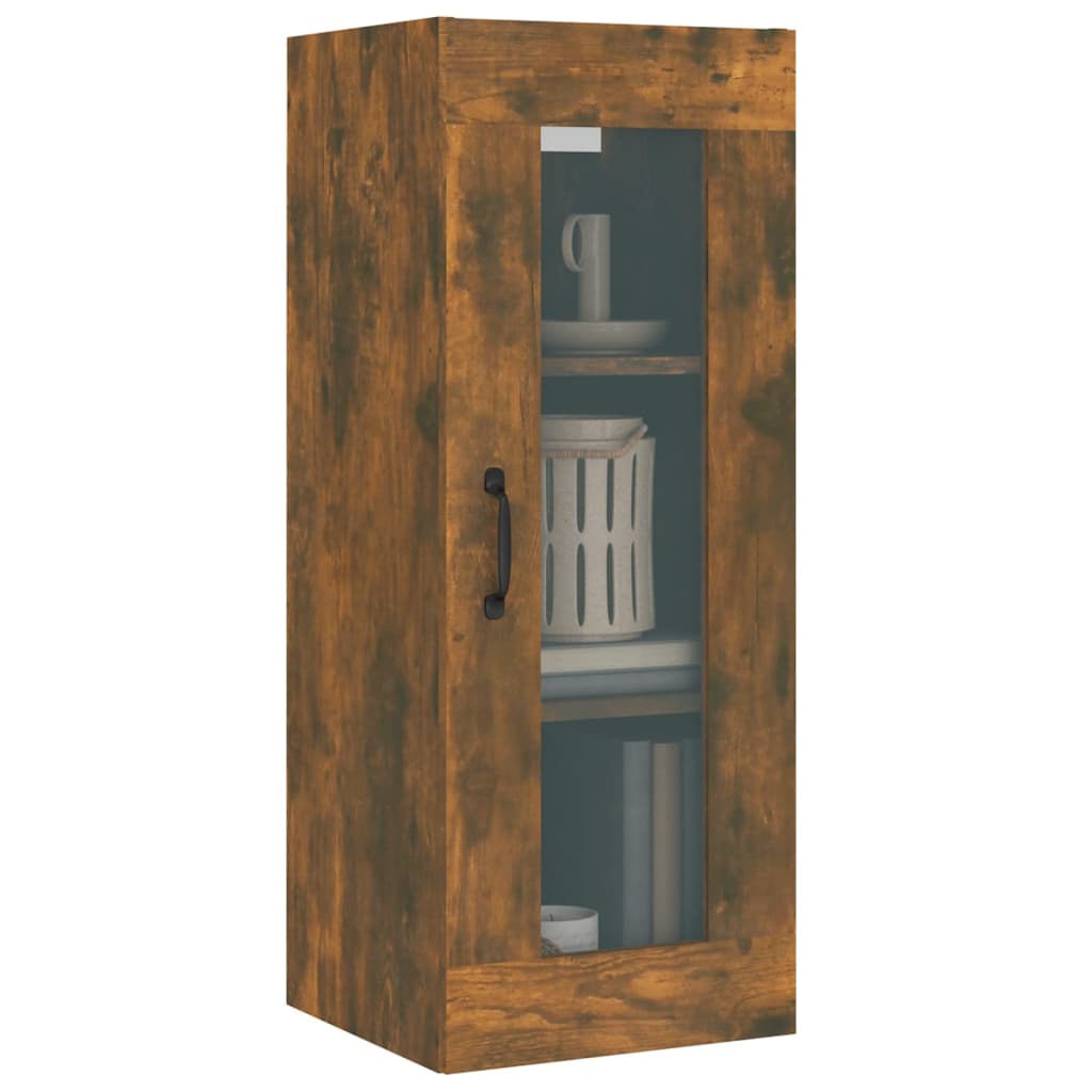 Dulap de perete suspendat, stejar fumuriu, 34,5x34x90 cm Lando - Lando