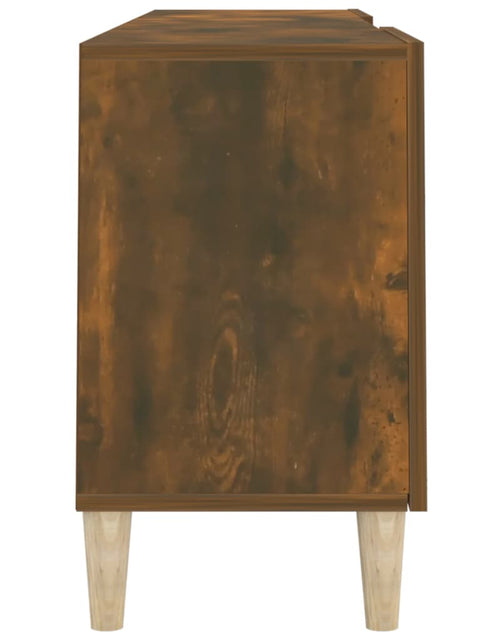Încărcați imaginea în vizualizatorul Galerie, Comodă TV, stejar fumuriu, 150x30x50 cm, lemn prelucrat Lando - Lando
