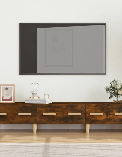 Încărcați imaginea în vizualizatorul Galerie, Comodă TV, stejar fumuriu, 150x34,5x30 cm, lemn compozit Lando - Lando
