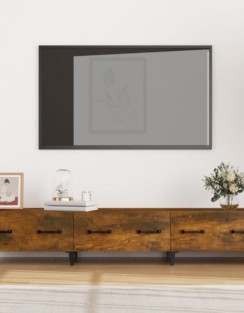 Încărcați imaginea în vizualizatorul Galerie, Comodă TV, stejar fumuriu, 150x34,5x30 cm, lemn prelucrat Lando - Lando
