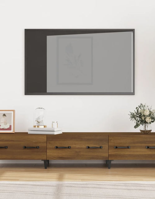 Încărcați imaginea în vizualizatorul Galerie, Comodă TV, stejar maro, 150x34,5x30 cm, lemn prelucrat Lando - Lando
