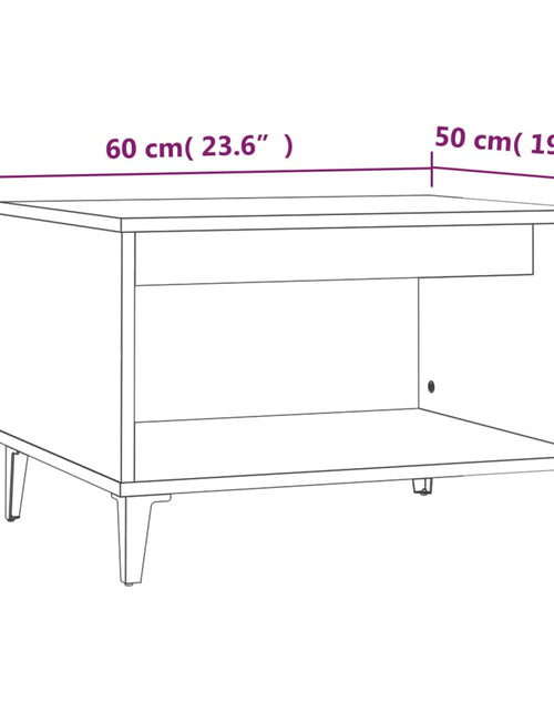Загрузите изображение в средство просмотра галереи, Măsuță de cafea, stejar fumuriu, 60x50x40 cm, lemn compozit Lando - Lando
