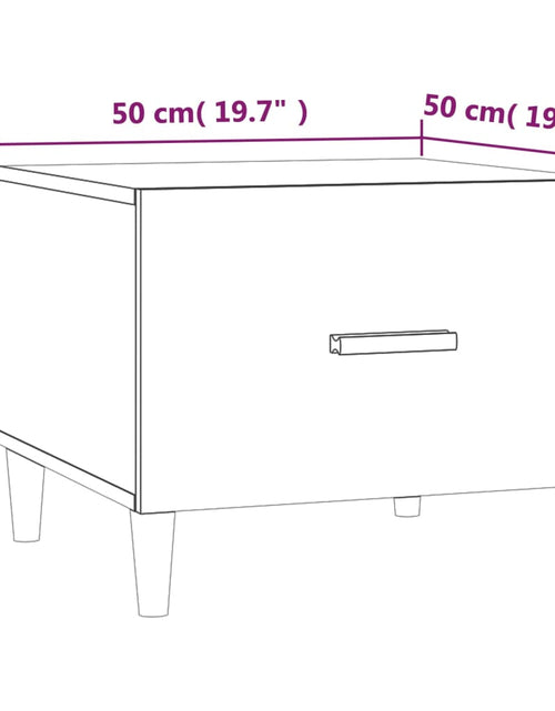 Загрузите изображение в средство просмотра галереи, Măsuță de cafea, stejar fumuriu, 50x50x40 cm, lemn compozit Lando - Lando

