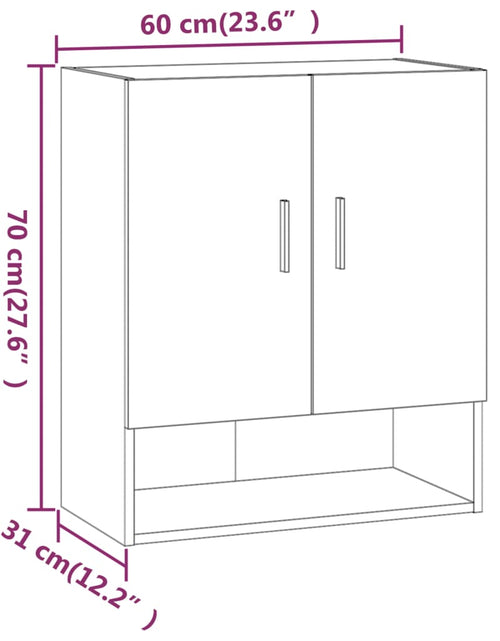 Загрузите изображение в средство просмотра галереи, Dulap de perete, stejar fumuriu, 60x31x70 cm, lemn compozit - Lando
