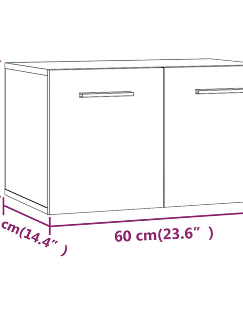 Încărcați imaginea în vizualizatorul Galerie, Dulap de perete, gri sonoma, 60x36,5x35 cm, lemn prelucrat - Lando
