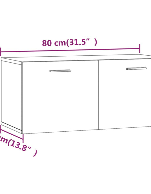 Загрузите изображение в средство просмотра галереи, Dulap de perete, stejar fumuriu, 80x35x36,5 cm, lemn compozit Lando - Lando
