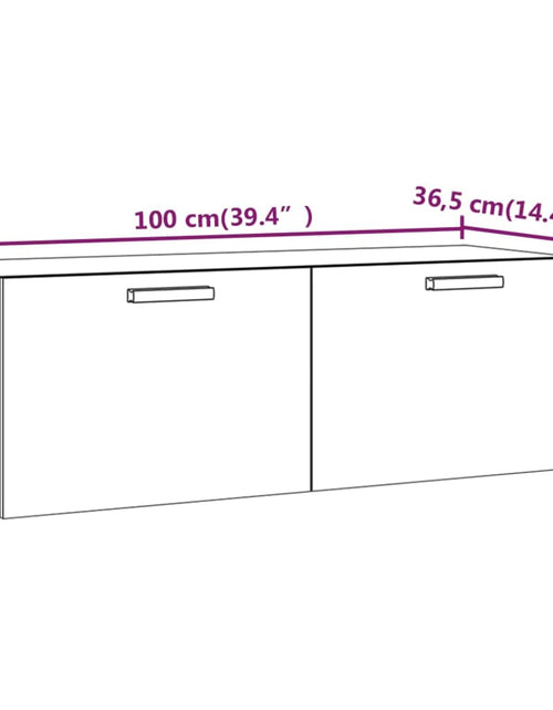 Încărcați imaginea în vizualizatorul Galerie, Dulap de perete, gri sonoma, 100x36,5x35 cm, lemn prelucrat - Lando
