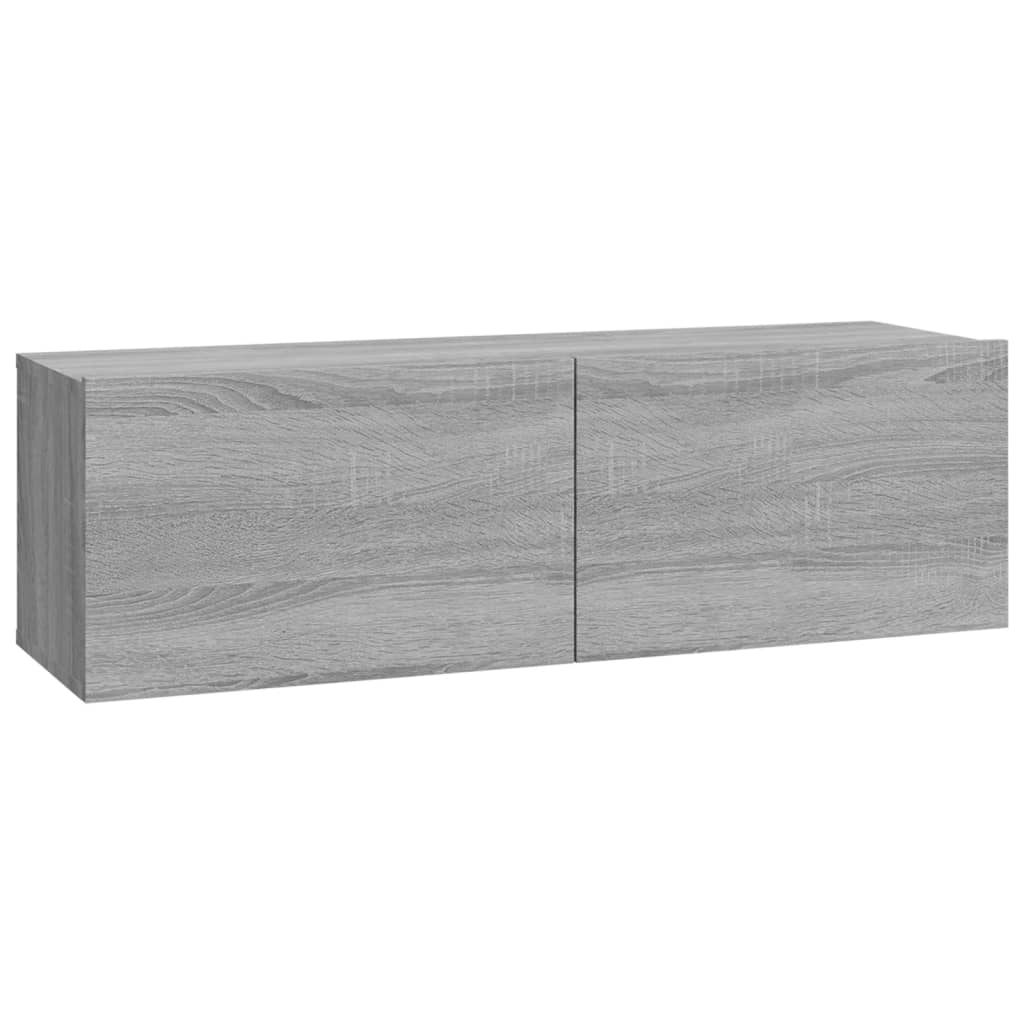 Comode TV, 2 buc., gri sonoma, 100x30x30 cm, lemn prelucrat Lando - Lando