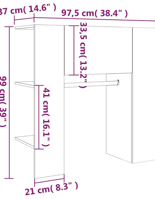 Încărcați imaginea în vizualizatorul Galerie, Dulap de hol, gri sonoma, 97,5x37x99 cm, lemn prelucrat - Lando
