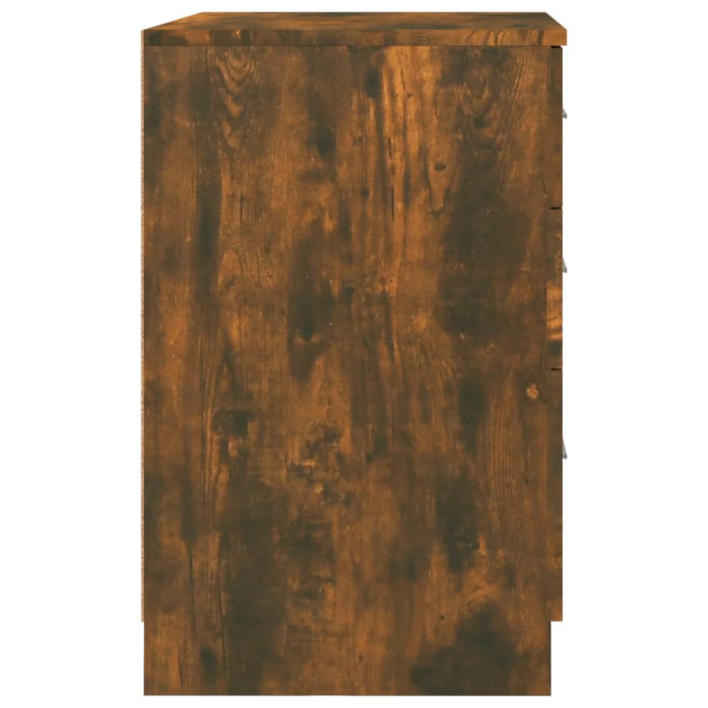 Noptieră, stejar fumuriu, 40x40x63 cm, lemn prelucrat - Lando