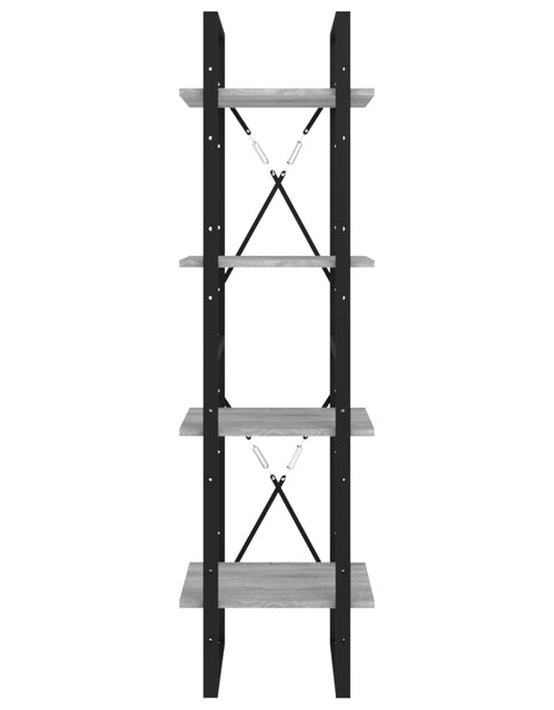 Загрузите изображение в средство просмотра галереи, Bibliotecă cu 4 niveluri gri sonoma 40x30x140 cm lemn compozit Lando - Lando
