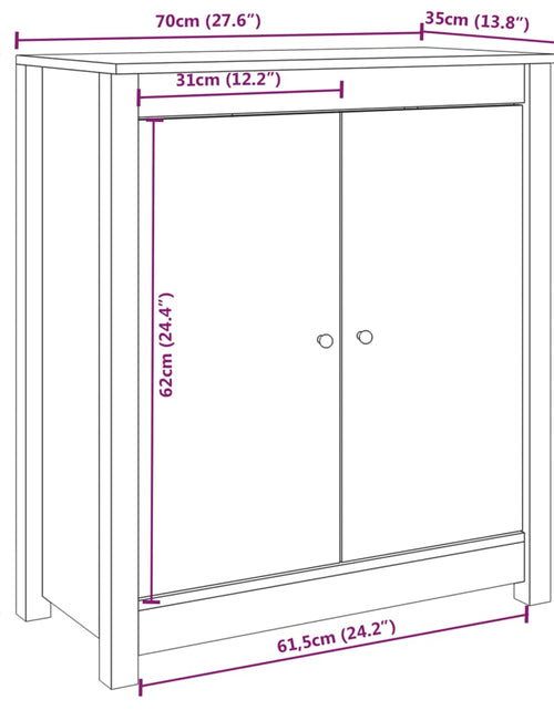 Загрузите изображение в средство просмотра галереи, Servante, 2 buc., negru, 70x35x80 cm, lemn masiv de pin Lando - Lando
