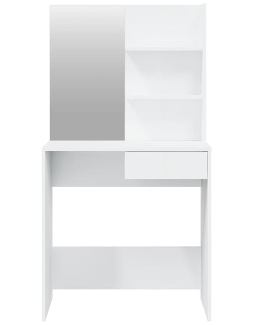 Загрузите изображение в средство просмотра галереи, Set măsuță de toaletă, alb extralucios, 74,5x40x141 cm - Lando

