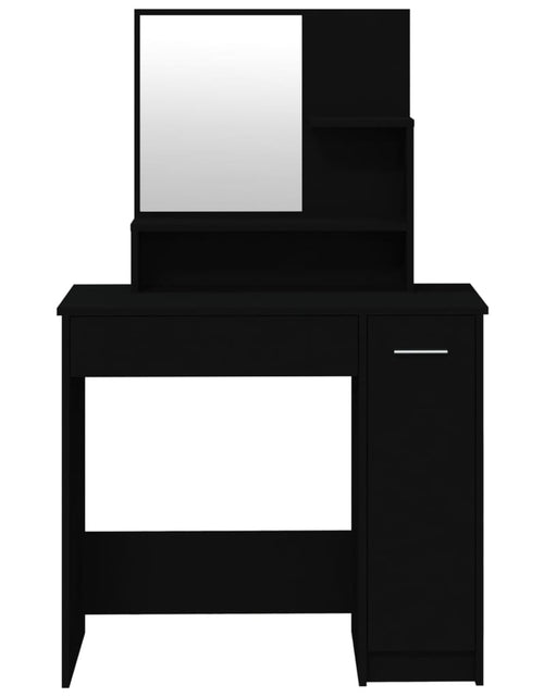 Încărcați imaginea în vizualizatorul Galerie, Set măsuță de toaletă, negru, 86,5x35x136 cm - Lando
