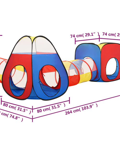 Încărcați imaginea în vizualizatorul Galerie, Cort de joacă pentru copii, multicolor, 190x264x90 cm Lando - Lando
