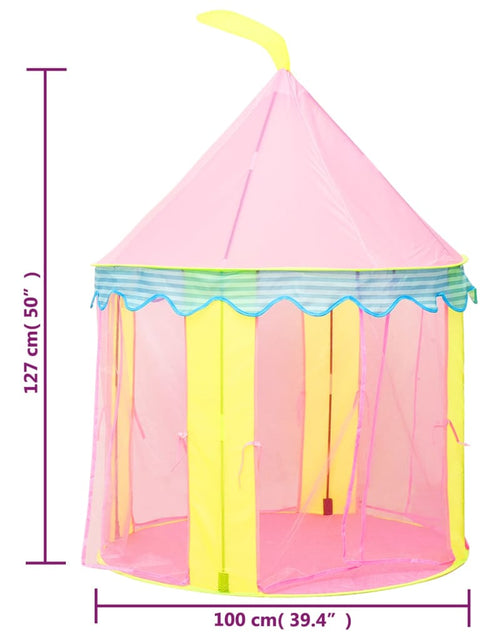 Загрузите изображение в средство просмотра галереи, Cort de joacă pentru copii, roz, 100x100x127 cm Lando - Lando
