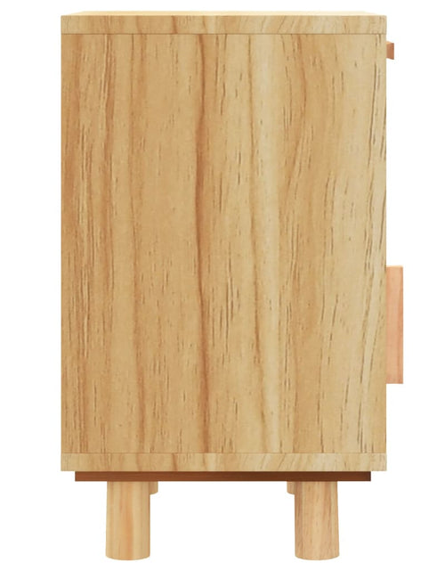 Încărcați imaginea în vizualizatorul Galerie, Noptiere, 2 buc., maro, lemn masiv de pin și ratan natural - Lando
