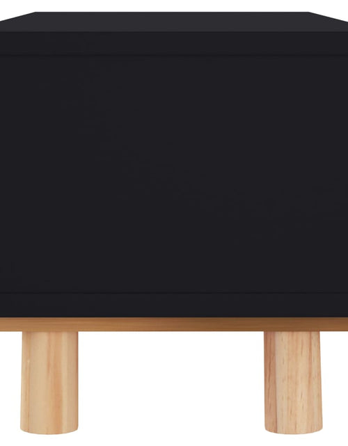 Загрузите изображение в средство просмотра галереи, Măsuță de cafea negru 80x40x30 cm lemn prelucrat&amp;lemn masiv pin Lando - Lando
