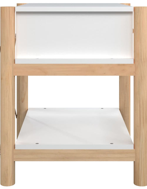 Încărcați imaginea în vizualizatorul Galerie, Noptiere, 2 buc., alb, 42x38x45 cm, lemn prelucrat - Lando
