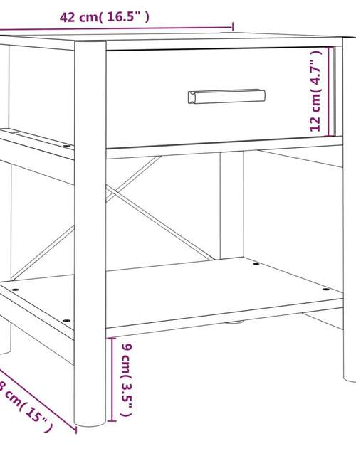 Încărcați imaginea în vizualizatorul Galerie, Noptiere, 2 buc., negru, 42x38x45 cm, lemn compozit - Lando
