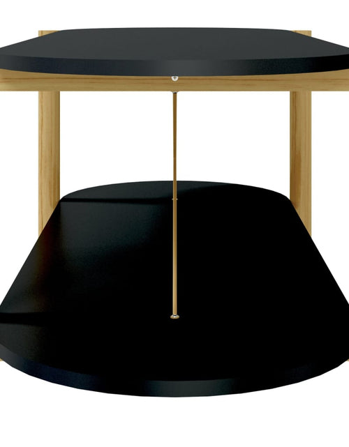 Încărcați imaginea în vizualizatorul Galerie, Măsuță de cafea, negru, 110x48x40 cm, lemn compozit Lando - Lando
