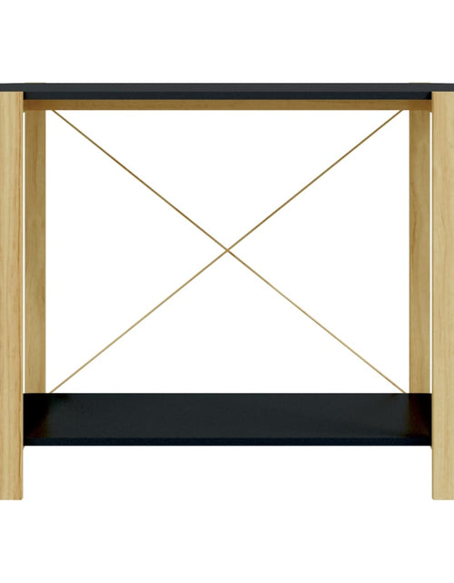 Загрузите изображение в средство просмотра галереи, Măsuță consolă, negru, 110x38x75 cm, lemn prelucrat - Lando
