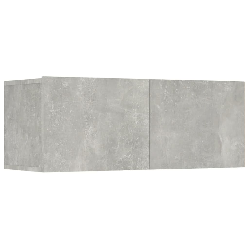 Comode TV, 4 buc., gri beton, 80x30x30 cm, lemn prelucrat Lando - Lando