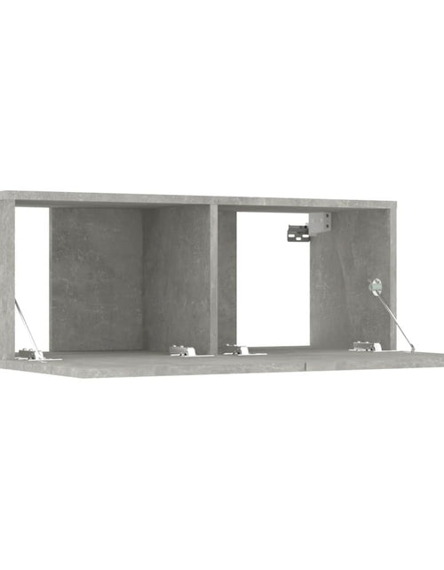 Încărcați imaginea în vizualizatorul Galerie, Comode TV, 4 buc., gri beton, 80x30x30 cm, lemn prelucrat Lando - Lando
