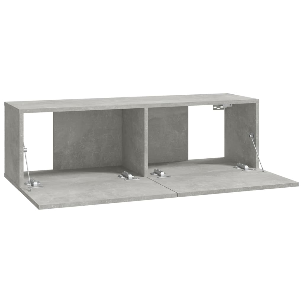 Dulapuri TV de perete, 4 buc, gri beton, 100x30x30 cm Lando - Lando