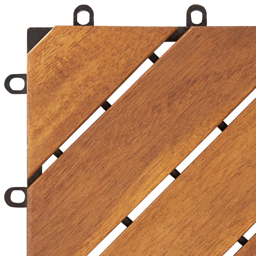 Plăci pardoseală, 20 buc., maro, 30x30 cm, lemn masiv de acacia - Lando
