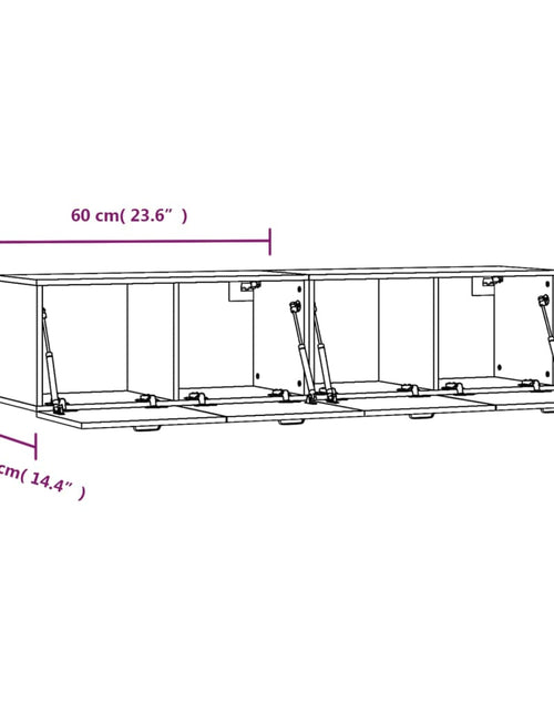 Încărcați imaginea în vizualizatorul Galerie, Dulapuri TV de perete 2 buc. stejar maro 60x36,5x35 cm lemn - Lando

