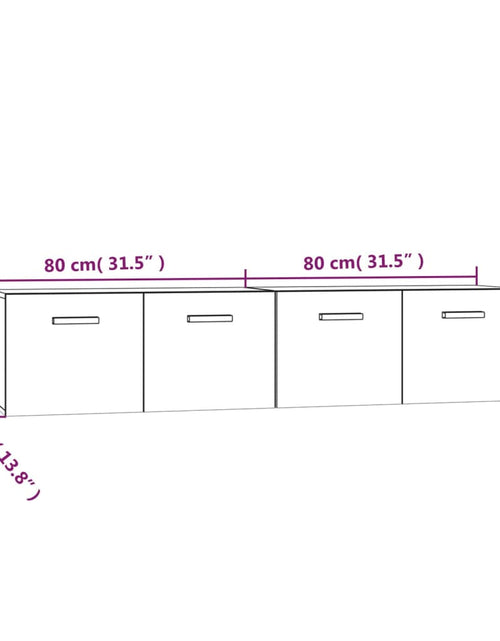 Загрузите изображение в средство просмотра галереи, Dulapuri de perete 2 buc alb lucios 80x35x36,5 cm lemn compozit - Lando
