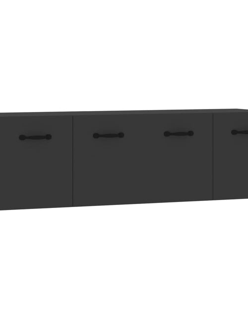 Încărcați imaginea în vizualizatorul Galerie, Dulapuri de perete, 2 buc., negru, 80x35x36,5 cm, lemn compozit - Lando
