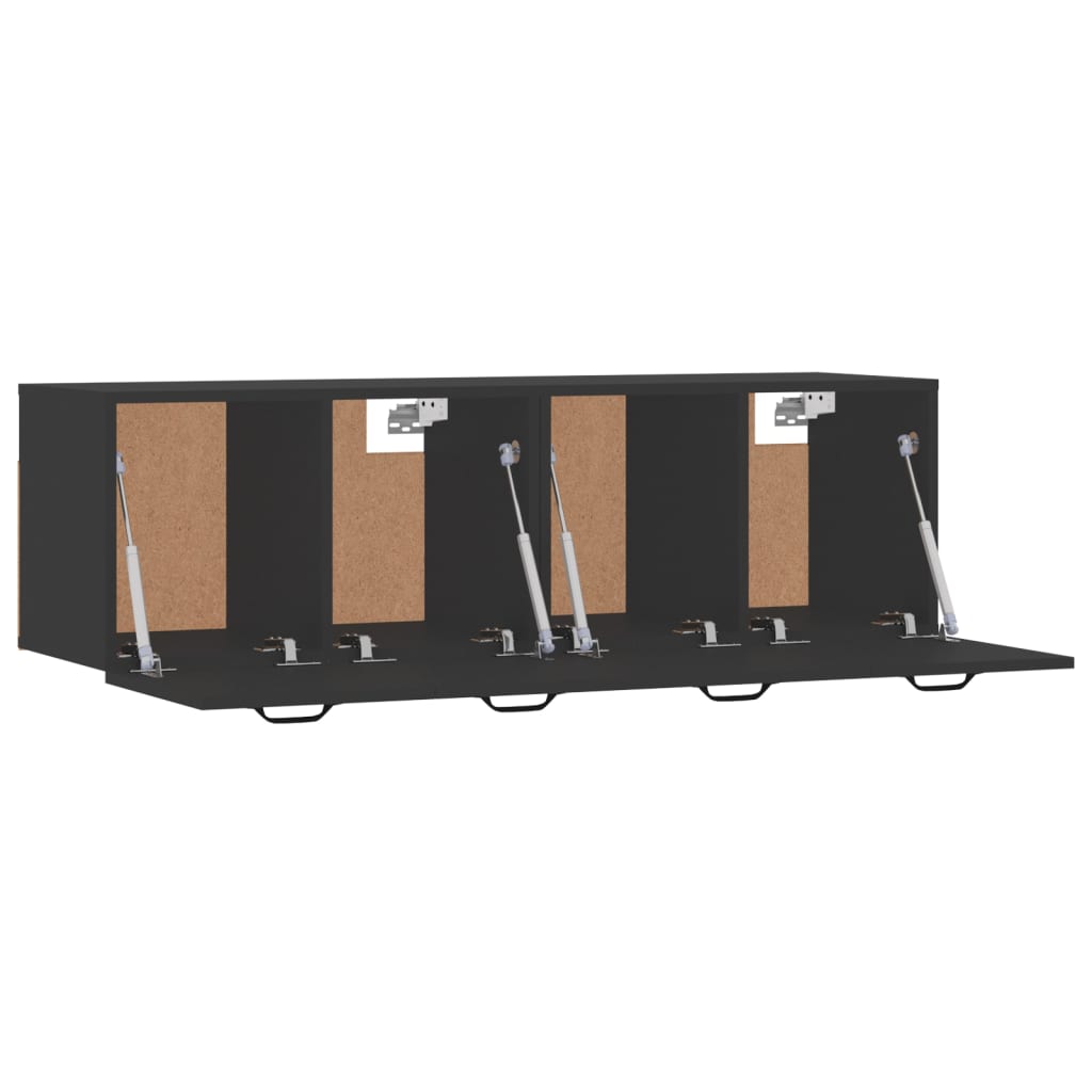 Dulapuri de perete, 2 buc., negru, 80x35x36,5 cm, lemn compozit - Lando