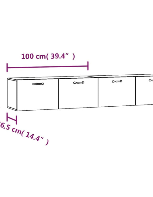 Încărcați imaginea în vizualizatorul Galerie, Dulapuri de perete, 2 buc., gri sonoma, 100x36,5x35 cm, lemn - Lando
