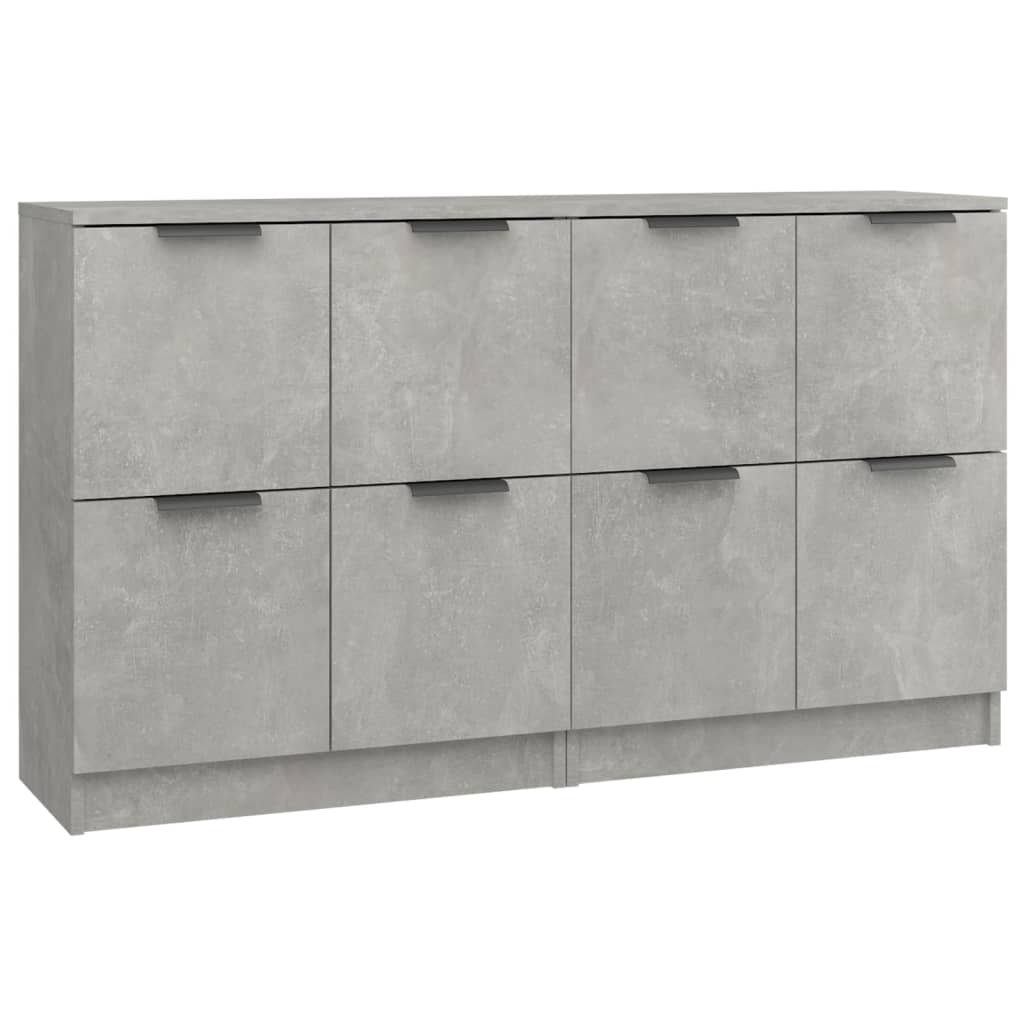 Servante, 2 piese, gri beton, 60x30x70 cm, lemn prelucrat Lando - Lando