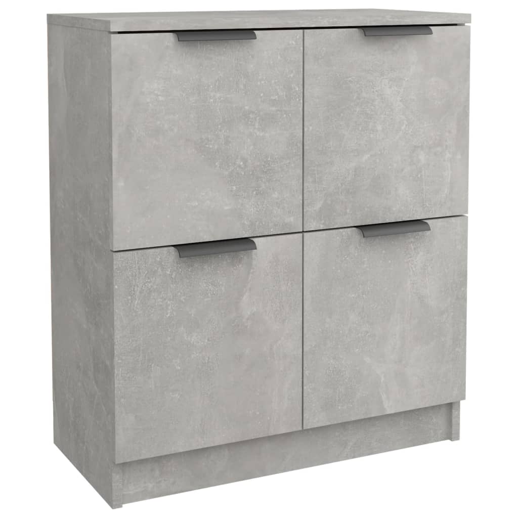 Servante, 2 piese, gri beton, 60x30x70 cm, lemn prelucrat Lando - Lando