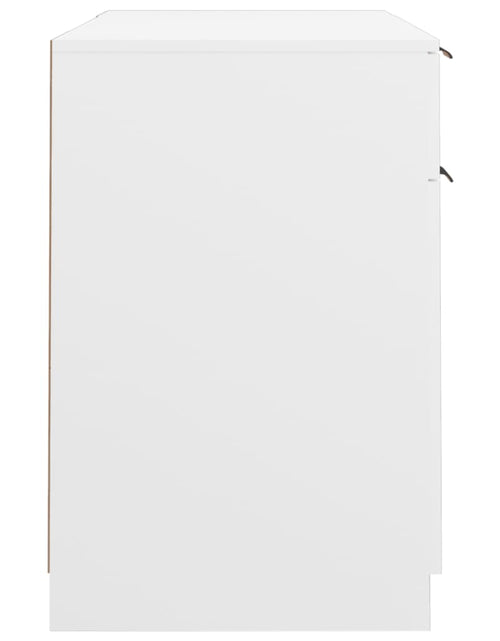 Încărcați imaginea în vizualizatorul Galerie, Birou cu dulap lateral, alb, lemn prelucrat - Lando
