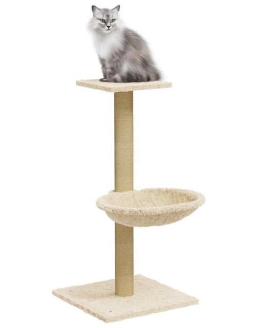 Încărcați imaginea în vizualizatorul Galerie, Ansamblu de pisici cu stâlp din funie de sisal, crem, 74 cm - Lando
