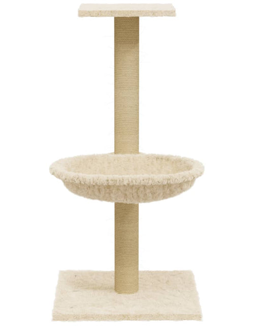 Încărcați imaginea în vizualizatorul Galerie, Ansamblu de pisici cu stâlp din funie de sisal, crem, 74 cm - Lando

