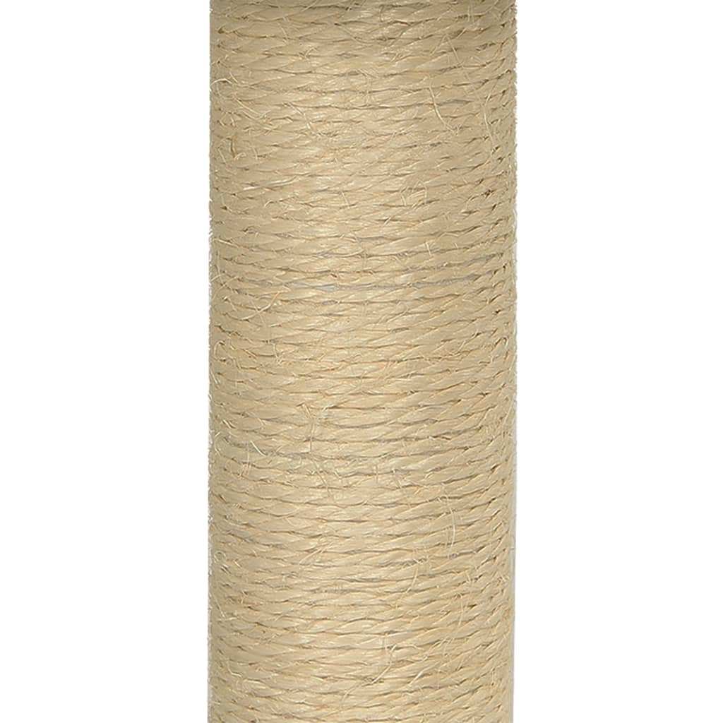 Ansamblu de pisici cu stâlp din funie de sisal, crem, 74 cm - Lando