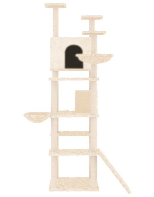 Загрузите изображение в средство просмотра галереи, Ansamblu de pisici cu stâlpi din funie de sisal, crem, 191 cm - Lando
