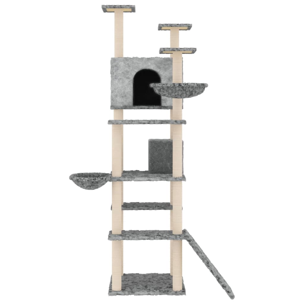 Ansamblu pisici, stâlpi din funie sisal, gri deschis, 191 cm - Lando
